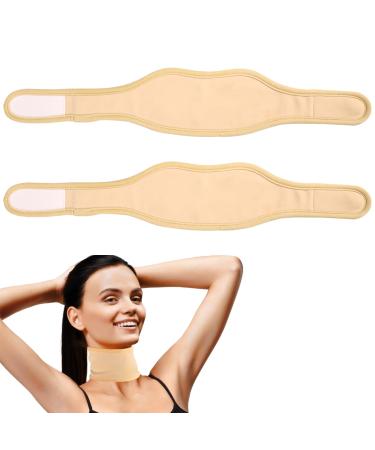 2 pieces of castor oil drop pack massage belt castor oil for the neck for the neck with magical adhesive not contained cotton oil package of castor oil (khaki)