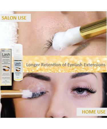 Eyelash Shampoo for Extensions - Micelle Foam Cleaner with Wild Rose | 50ml - Eyelash Care Makeup & Eyelid Cleaner with Brush - Buy Online on GoSupps.com