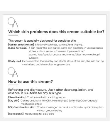Winona Natural Skin Care Anti-Sensitive Facial Cream | 50g Soothing Moisturizer for Redness & Sensitivity - International Shipping Available - Buy Online on GoSupps.com