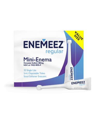 Enemeez Regular 283mg Docusate Sodium Mini Enema Constipation Relief 35 Count (ENE00040) 35 Count (Pack of 1)