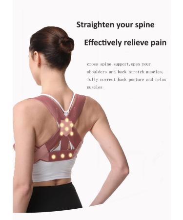 Back Brace for Women - Posture Corrector for Pain Relief | Comfortable Adjustable Under Clothes | Large Size L (145-190LB) - Pink - Buy Online on GoSupps.com