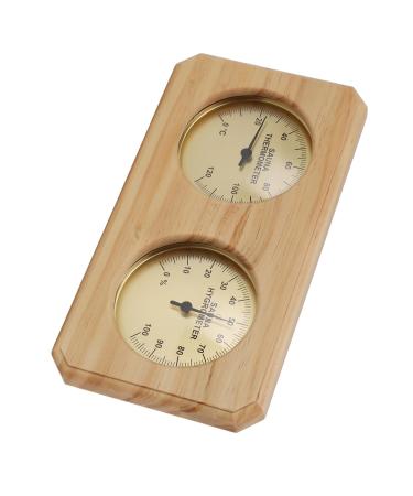 Wooden 2-in-1 Sauna Thermometer & Hygrometer | Accurate Humidity & Temperature Control for Optimal Sauna Experience - Buy Online on GoSupps.com