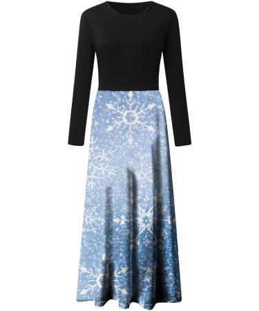 Shop Hanxiulin Sky Blue Christmas Sweater Dress - Sexy Long Sleeve Party Dress for Women | Stylish Autumn & Winter Casual Christmas Costume - Buy Online on GoSupps.com