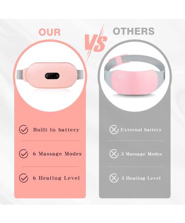 GLYDUNY Portable Cordless Heating Pad for Cramps - 6 Heat Levels & 6 Massage Modes - Menstrual Pain Relief - Pink - Buy Online on GoSupps.com