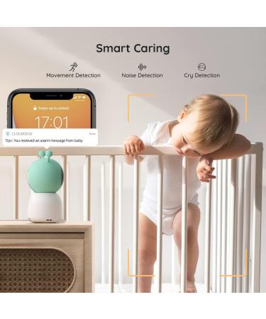 2K WiFi Baby Monitor with Two Cameras | Motion & Cry Detection | Night Vision | 2-Way Audio | Custom Alert Area | PTZ | Humidity & Temperature Sensor - Buy Online on GoSupps.com
