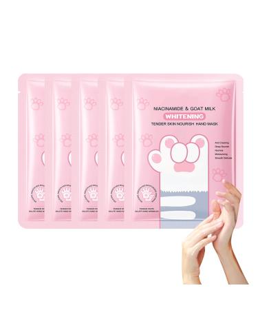 Wootapson 5 moisturizing gloves with mask hand mask brightening and softening hand mask hydrating and moisturizing rough skin repair for men and women