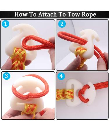 Botepon 2Pcs Boat Tube Towable Rope Quick Connector - Water Sports Rope Connector for Tubing, Skiing, Wake Boarding - Compatible with Seadoo, Jet ski, Waverunner - Buy Online on GoSupps.com