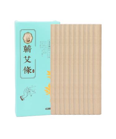 Sonew 10 pieces natural moxa sticks pure handmade rolls mugwort high penetration moxibusion healing therapy moxa roll stick set
