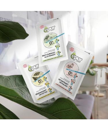 EPUR - Multi-Surface Diluting Powder - Ecological Cleaning - Ecocert Formula 100% Natural - 10 g Powder + 500 ml Water 500 ml of Finished Product 1 x 10 g - Buy Online on GoSupps.com