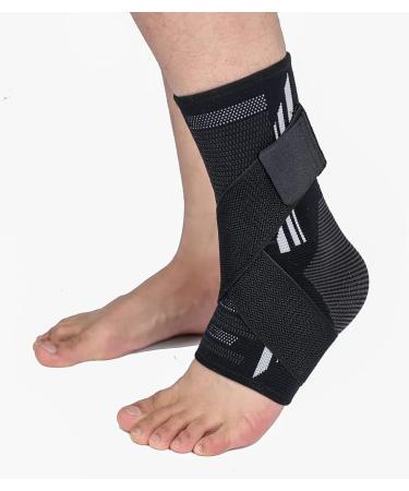 VITTO Ankle Support for Ligament Damage - Non-Slip Ankle Brace for Sprained Ankle Weak Ankles and Achilles Tendonitis Support. Suitable for Women and Men (S with Strap) With Strap S