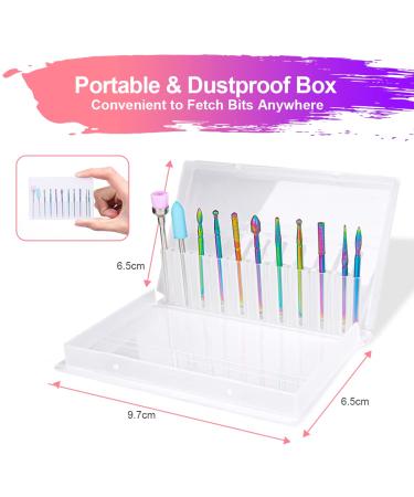Uraqt 11-Piece Electric Nail Cutter Bits Set | Professional Cuticle Grinding Heads & Nail Miller Attachments for Manicure & Pedicure | Multicolored | International Shipping - Buy Online on GoSupps.com