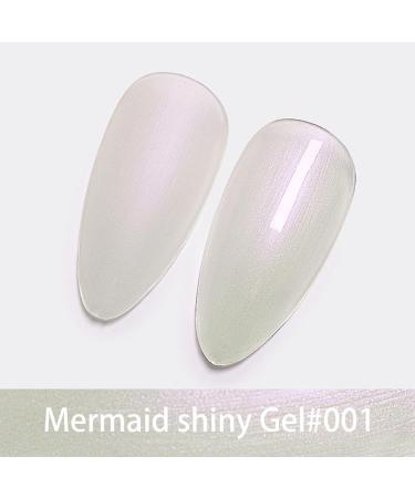 Pearl White Gel Nail Polish Shell Glitter Gel Nail Polish Mermaid Nail Polish 8ml Aurora Shimmering Soak Off UV Nail Gel for Nail Art Home Manicure (01) - Buy Online on GoSupps.com