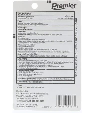 Premier Cornex Corn and Callus Liquid Remover 0.5 oz - Pack of 3 | Effective Callus Treatment - Buy Online on GoSupps.com