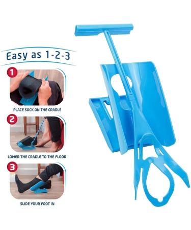 Socks Helper Tool for Easy On & Off | Stocking Slider for Seniors Pregnant Women & Disabled - Perfect Mobility Aid - Buy Online on GoSupps.com