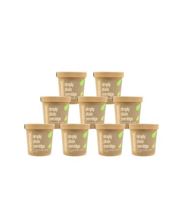 Simplyseedz Plain Instant Porridge Oat Pot 60g (9 x Pots) Compostable Recyclable Pot No added sugar High protein Prebiotic Vegan Wholegrain Unprocessed Vegan Simply Plain