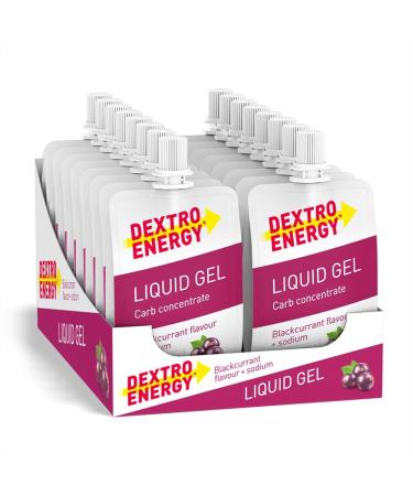 Dextro Energy Liquid Gel Blackcurrant + Sodium - 18x60ml (18 pieces) - Glew -sugar concentrate from fast available carbohydrates energy gel hydration booster energy bar Alternative Liquid Gel Black Currant + Sodium 60 ml (18 Pack)