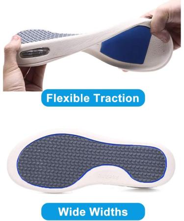 Womens Extra Wide Diabetic Shoes - Adjustable Strap Sneakers for Swollen Feet - Size 8 Black Gray - Buy Online on GoSupps.com