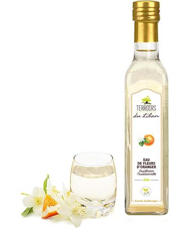 Eau de Fleurs d'Oranger Authentique- Distillation Artisanale- Sans ar me artificiel- Certifi Commerce Equitable- 2 x 25cl- Terroirs du Liban - Buy Online on GoSupps.com