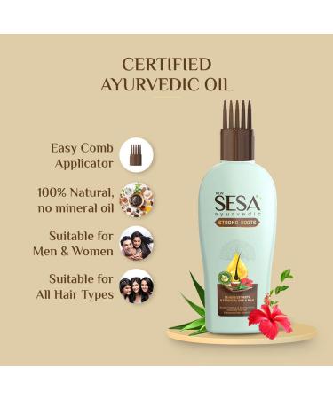 Sesa Ayurvedic Strong Roots Hair Oil - Hair Fall Control, Growth Support & Damage Repair - 100 ml - Buy Online on GoSupps.com