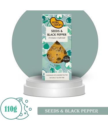 Easy Bean Crispbread Pick N Mix - Create Custom Crispbread Combo with 7+ Flavours | Moroccan Spice Seeds-Black Pepper Seaweed-Sesame Cheddar | Gift Set for Crispbread Lovers - Pack of 6 - Buy Online on GoSupps.com