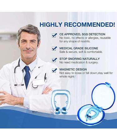 Anti Snoring Nose Clips - Stop Snoring Devices that Work for Men & Women (Blue 4Pcs) - Buy Online on GoSupps.com