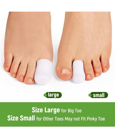 Buy Bukihome Silicone Toe Caps for Big Toe - 10 Pieces for Pain Relief from Hammer Toes Blisters & Calluses - Ideal for Runners - Small White - Buy Online on GoSupps.com