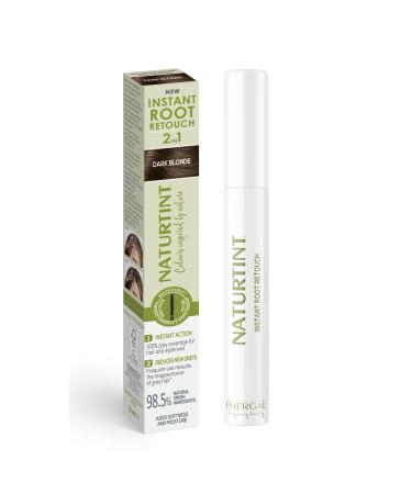 Naturtint Naturtint | Instant Root Retouch | Temporary gray hair repair for roots and eyebrows | Convenient and comfortable thanks to the brush | 98.5% natural ingredients | Dark Blonde | 10 ml