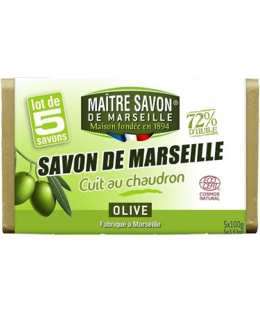 Marseille Soap Olive Oil Cosmos Natural 5x100g - Buy Online on GoSupps.com