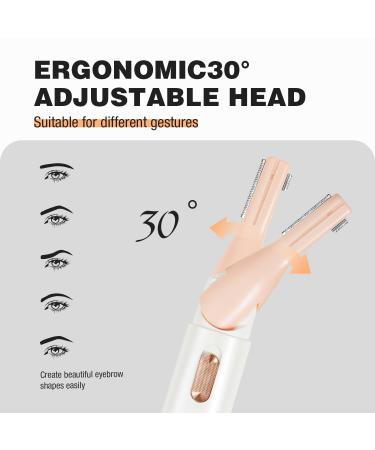 SUPRENT Women s Facial Hair Remover & Eyebrow Trimmer - Painless Rechargeable Razor for Lips Cheeks Ears Neck - Easy Cleaning Pivoting Head - White - Buy Online on GoSupps.com