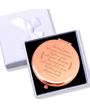 Travel Mirror in Rose Gold - Farewell & Graduation Gift for Her - Buy Online on GoSupps.com