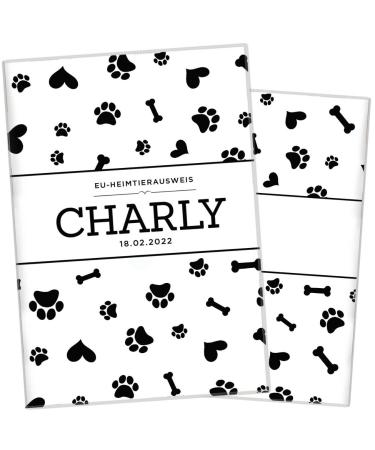 Wilhelm Fell case for the EU pet ID card for animals I personalized with names or date of birth i personal gift idea for pet owners I protective cover for the pet ID card (Charly)