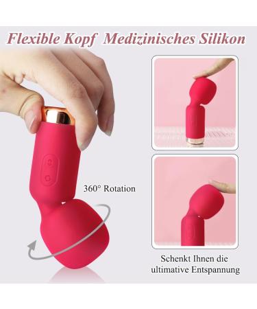 Mini Portable Vibration Massage Device for Women - Strong Silicone 10 Modes Waterproof & Rechargeable - Wireless Handheld Massager (Red) - Buy Online on GoSupps.com