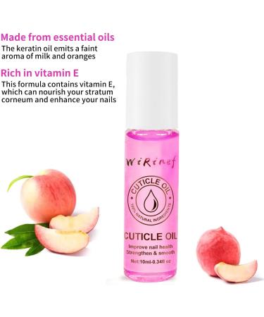 Cuticle Oil for Nail Care - Peach Nails Oil with Organic Vitamin E & B Cuticle Oil for Nails Nail Oil Soothe Moisturize with Dropper Design to Prevent Nail Cracking and Dry - Buy Online on GoSupps.com