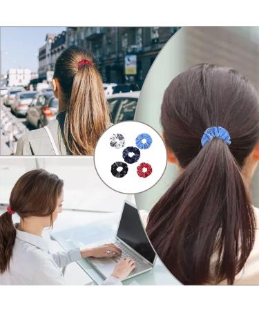 5 Pieces Hair Scrunchies Soft Bandana Cotton Scrunchies Hair Elastics Ties for Women and Girls - Buy Online on GoSupps.com
