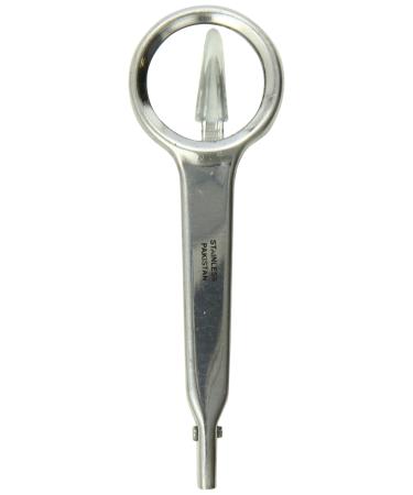 Tamsco Tweezers Pointed with Magnify Glass 4-Inch  Magnify Tweezers  5 Times Genuine Magnify  Stainless Steel Tweezers  Precision Points  Great for Finding Ticks