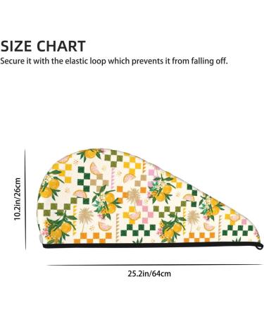 Hair Towel Wrap - Quick Drying Turban with Button | Stylish Fruit Design for Effortless Hair Care - Buy Online on GoSupps.com