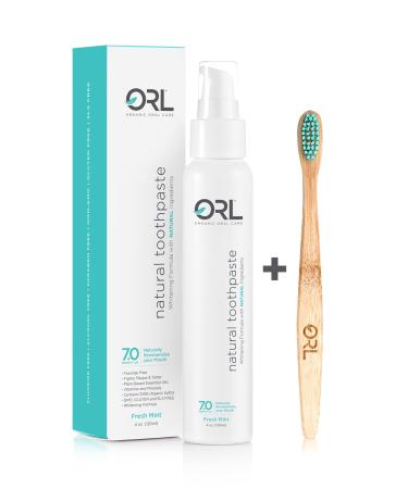 ORL Natural & Organic Toothpaste   Uniquely Formulated to Clean Your Mouth  Helps to Restore Your Mouth s Natural Perfect pH - Fresh Mint