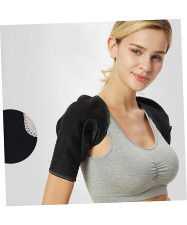 FOMIYES Heated Neck & Shoulder Massager Pad - XL Black Breathable Support Belt & Far Infrared Therapy | International Shipping - Buy Online on GoSupps.com