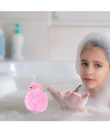 Lurrose 3Pcs Cartoon Flamingo Bath Sponge Loofahs - Fun Body Scrub Mesh Balls for Kids & Hotel Showers - Buy Online on GoSupps.com