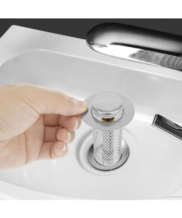 Abizarch 2Pcs Stainless Steel Floor Drain Filter Easy to Use Sink Drain Strainer Filter Multifunctional Sink Drain Strainer Pop Up Bounce Core Bathroom Drain Filter Fast Draining for Bathroom Kitchens - Buy Online on GoSupps.com