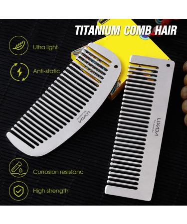 SHUBIAO Titanium Comb Titanium Comb Anti-Static Hair Beared Comb Pocket Comb - Buy Online on GoSupps.com