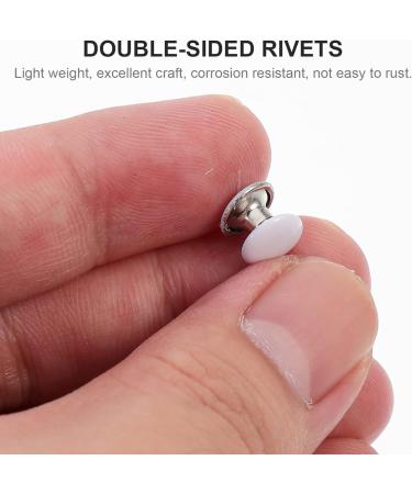 SOIMISS 100 Sets Rivet Leather Buttons Shoes Embellishment Leather Repair Studs Accessories Brass Assorted Color 1X1X1CM - Buy Online on GoSupps.com