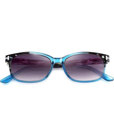 WANWAN Vintage Square Blue Reading Glasses with Spring Hinges for Women Men - 1.5x - Buy Online on GoSupps.com