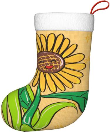 YYHHAOFA Sunflower Seeds and Sunflowers Prints Christmas Decorative Stockings : Soft Light and Tactile Suitable for Christmas Holiday Party - Buy Online on GoSupps.com