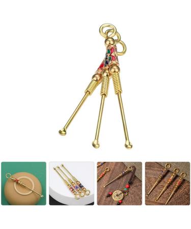 3Pcs Micro Mini Scoop Earwax Removal Kit - Tiny Gold Set Lab Spatula for Glitter Mica, Cleaning Tools - Buy Online on GoSupps.com