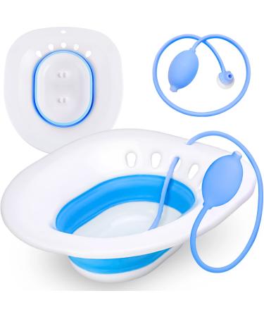 Sitz Bath for Toilet Seat - Soothes Hemorrhoids & Perineum, Postpartum Care - Yoni Steam Seat for Toilet - Collapsible, Easy to Store, Pregnancy Must Haves & Postpartum Essentials 1 Count (Pack of 1)