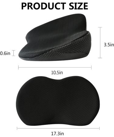 Livtribe Ergonomic Memory Foam Car Seat Cushion - Orthopedic Support for Comfort on Road Trips (Black) - Buy Online on GoSupps.com