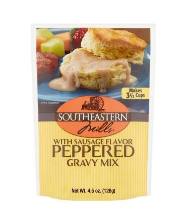 Southeastern Mills Old Fashioned Peppered Gravy Mix with Sausage Flavor 4.5 oz (Pack of 4) 4.5 Ounce (Pack of 4)