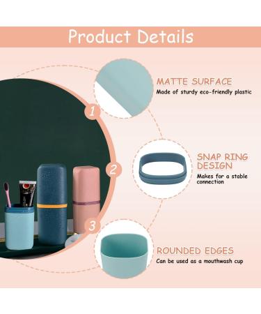3-Piece Travel Toothbrush Set | Portable Toothbrush Holder & Cup for Camping Hiking & Home - Buy Online on GoSupps.com