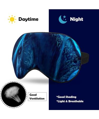 Blue Fantasy Horse Sleep Mask - Adjustable Eye Cover for Sleeping, Travel, and Nap - Blocks Light for Men and Women - Buy Online on GoSupps.com
